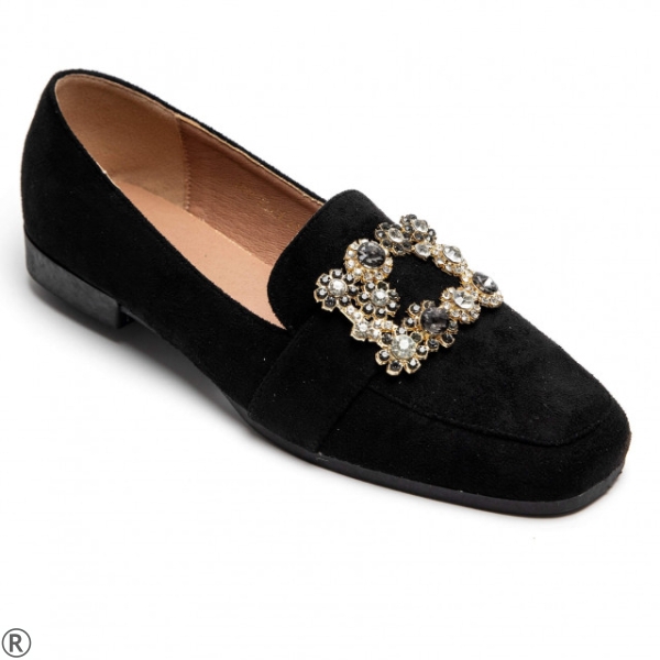 Черни равни лоуфъри- Siana Black 10484