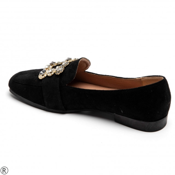 Черни равни лоуфъри- Siana Black 10484