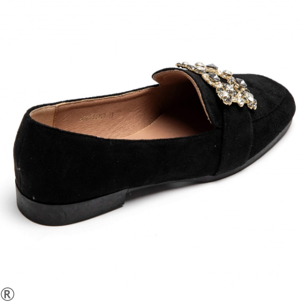 Черни равни лоуфъри- Siana Black 10484