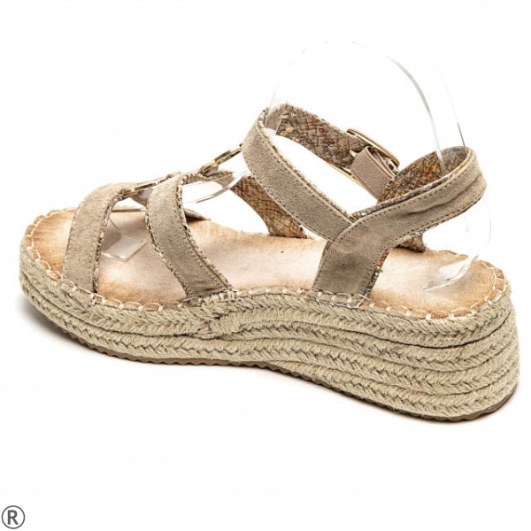 Бежови сандали на платформа- Edita Beige 10488