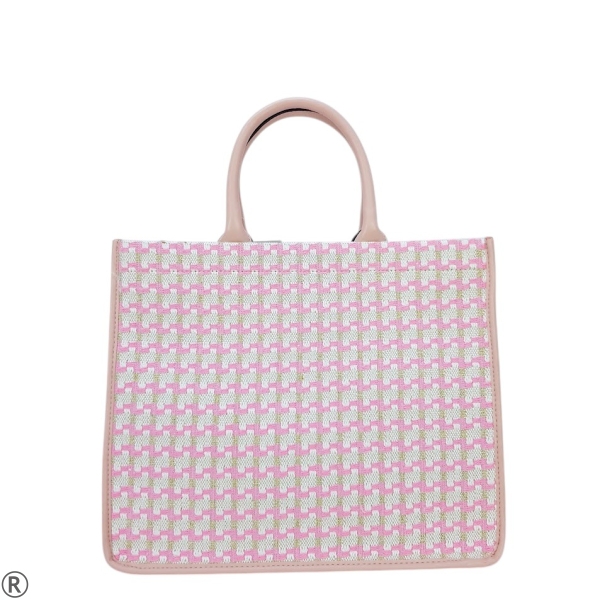 Голяма твърда розова чанта- Nansi Pink 10542