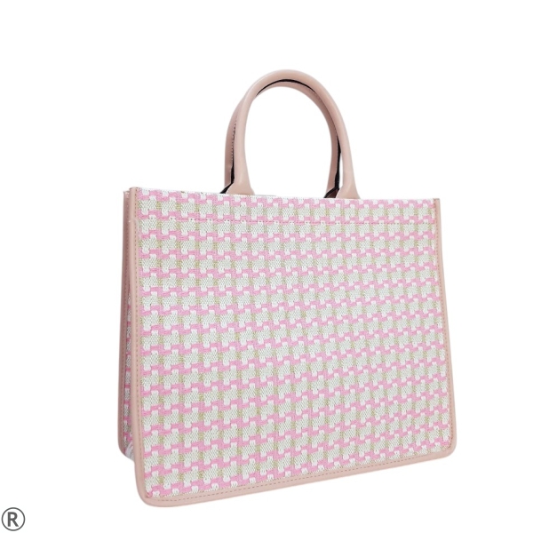 Голяма твърда розова чанта- Nansi Pink 10542
