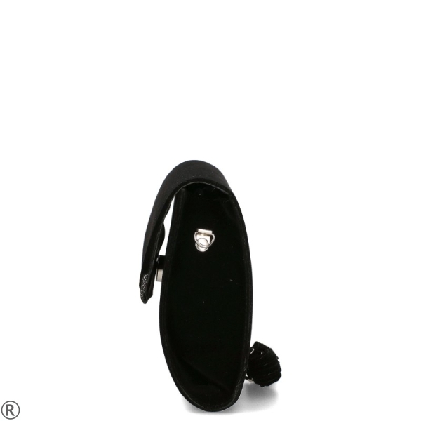 Елегантна велурена чанта в черен цвят- Derina Black 10572