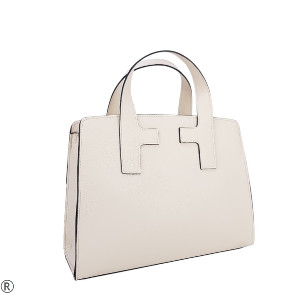 Бежова твърда чанта- Laura Biaggi Beige 10589
