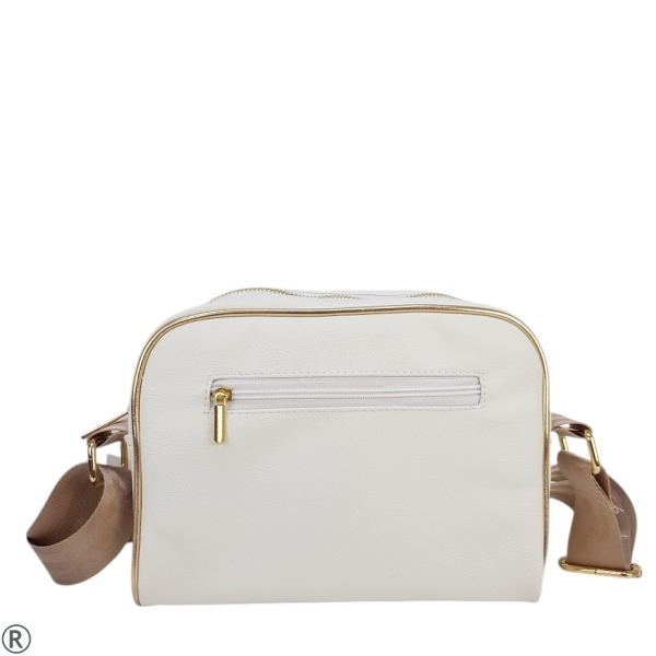 Бяла чанта с дълга дръжка - Laura Biaggi Beige 10595