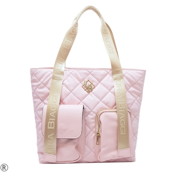 Голяма розова чанта- Laura Biaggi Pink 10650