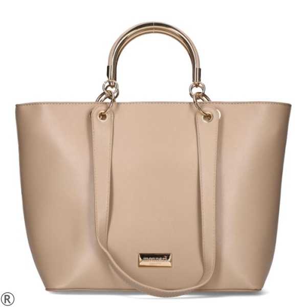 Бежови сандали на ток и платформа- Sindi Beige 10355