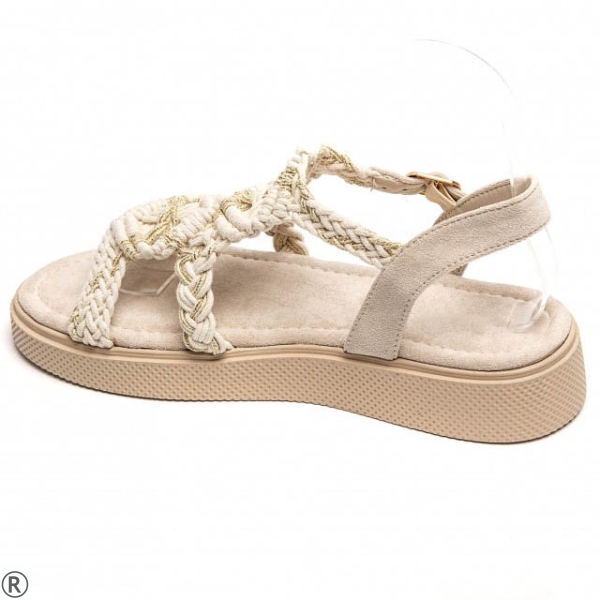 Бежови равни сандали- Missa Beige 10651