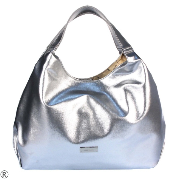 Голяма сребриста чанта тип торба- FEMESTAGE Silver 10989