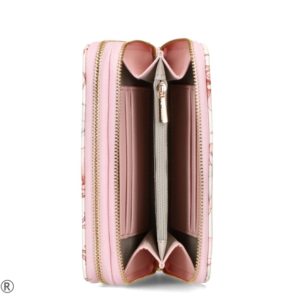 Дамско портмоне с цветя- PETERSON Pink 10999