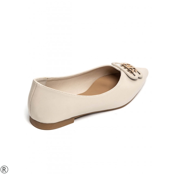 Бежови остри балерини- Nansi Beige 11075