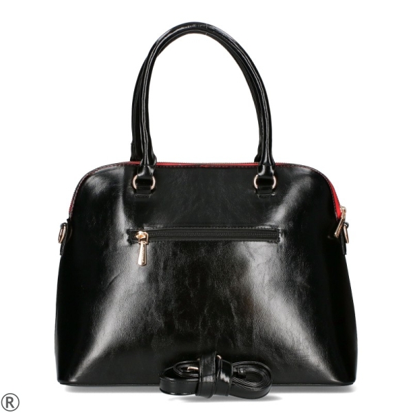 Твърда чанта в черен и червен цвят- Monnari Black/Red 11144