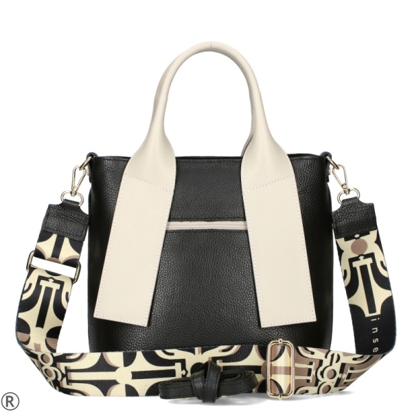 Черна чанта от естествена кожа- EGO Black 10500
