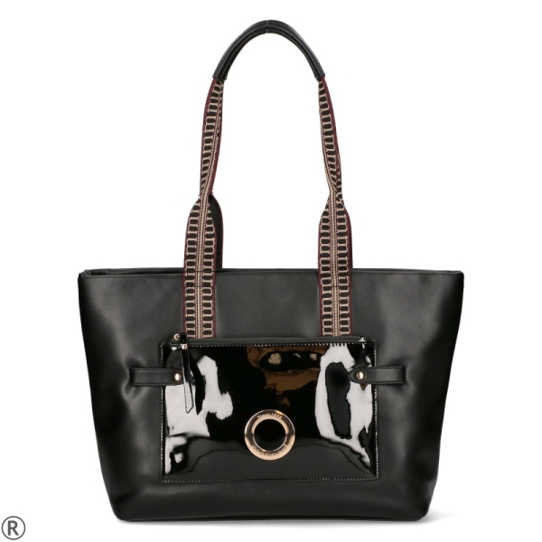 Черни лачени мокасини на равно ходило- Zara Black 11120
