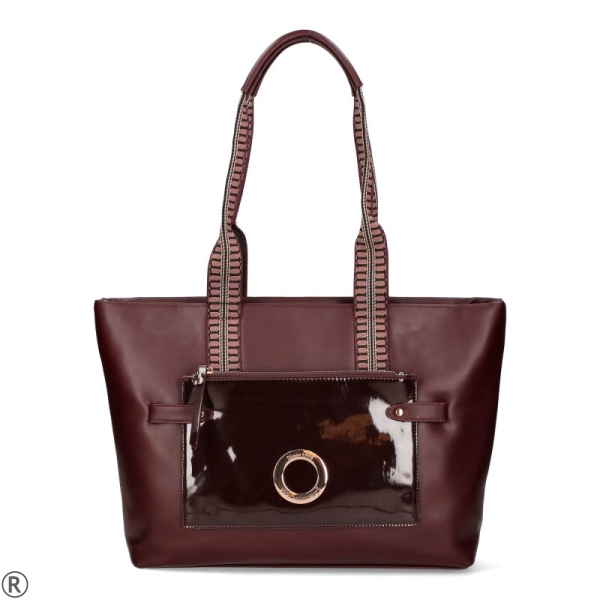 Дамски мокасини цвят бордо- Klara 11121