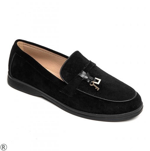 Черни равни лоуфъри- Danaq Black 11209
