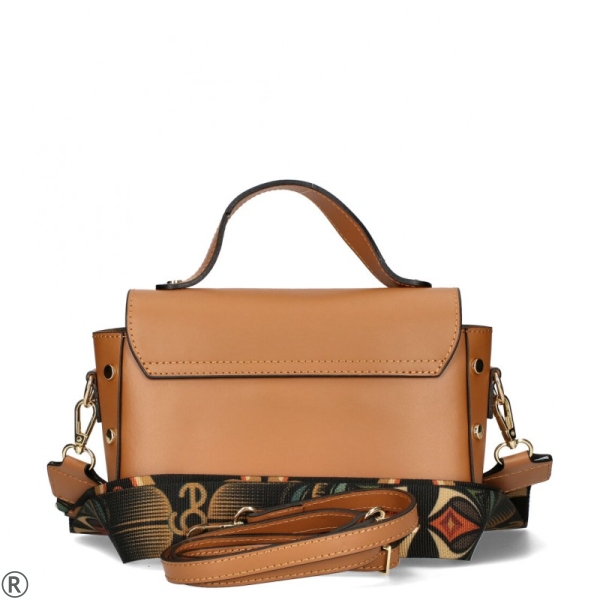 Светло кафява чанта от естествена кожа- EGO Aztec 11214