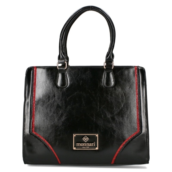 Дамска чанта в черен и червен цвят- Monnari Black/Red 11250