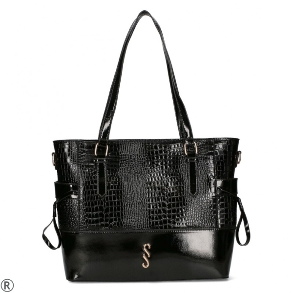 Черни боти на платформа с цип- Chelsi Black 11234