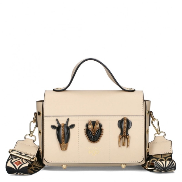 Дамски боти от естествена кожа с цветен принт- Keitlin Beige 9633