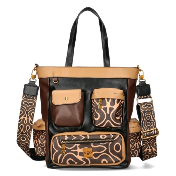 Високи кецове на платформа в цвят шоколад - Stella 11448