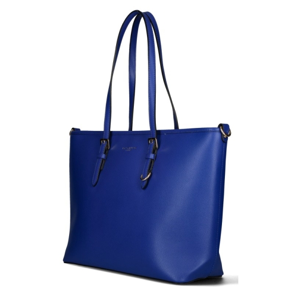 Синя дамска чанта с дълги дръжки- LORA&CO 11454