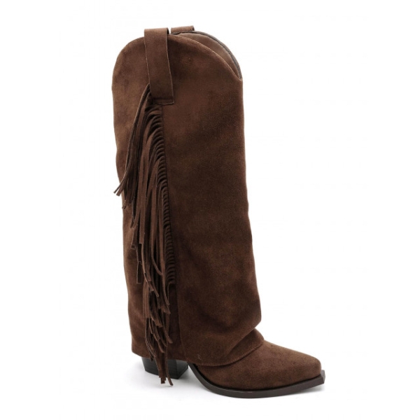 Каубойски ботуши в кафяв цвят- Klara Brown 11466