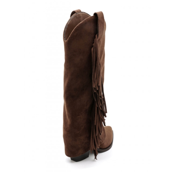 Каубойски ботуши в кафяв цвят- Klara Brown 11466