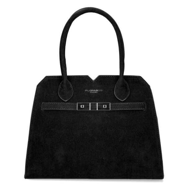 Черни велурени ботуши на широк ток- Eliza Bulgaria 11449