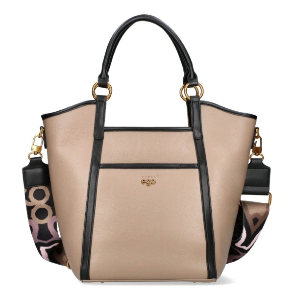 Бежови боти на ток и платформа- Greta Beige 11338