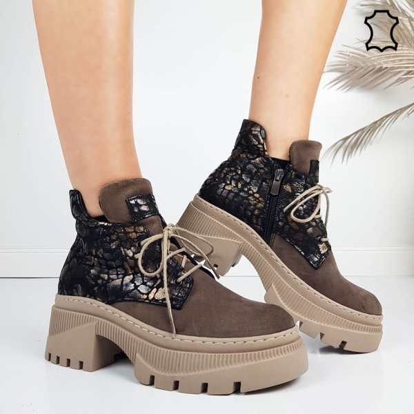 Дамски боти от естествена кожа- Daris 11496