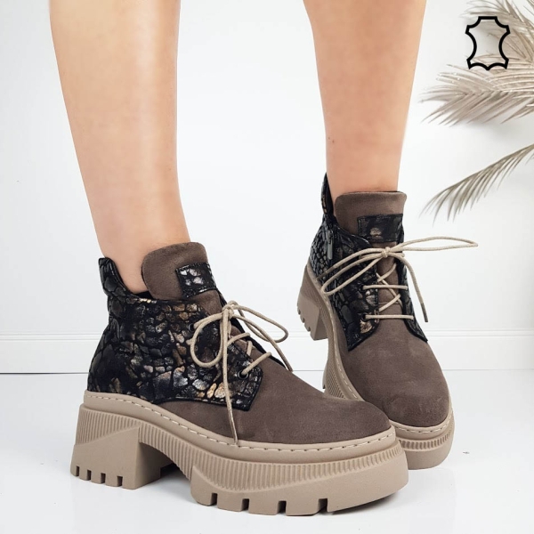 Дамски боти от естествена кожа- Daris 11496