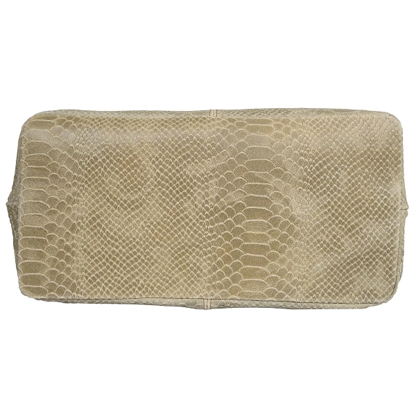 Чанта от естествена кожа цвят таупе- Enrica Taupe 11500