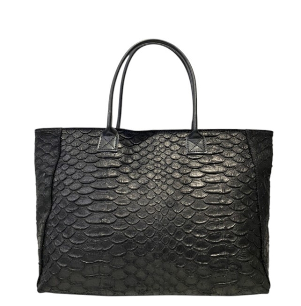 Черна дамска чанта от естествена кожа с дълги дръжки за рамо- Frea Blue 11527