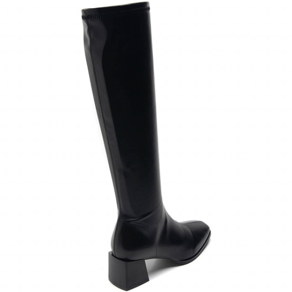 Черни ботуши на среден широк ток- Darena Black 11550