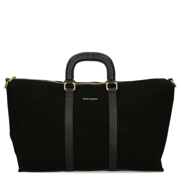 Черни равни боти от естествен велур- Eliza Bulgaria 11474