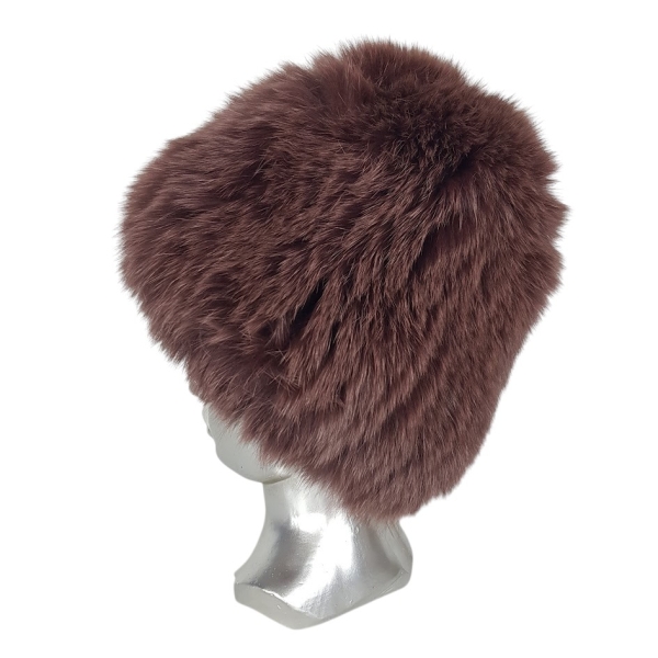 Дамска шапка от естествен косъм на лисица- Zara 11556