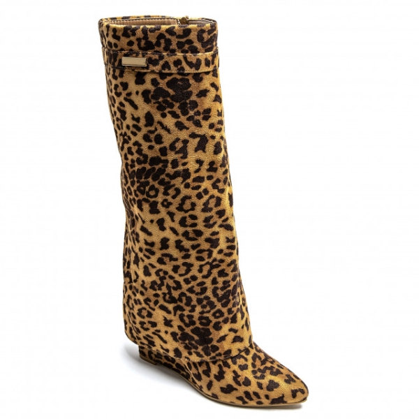Леопардови ботуши на платформа- Sintia 11566
