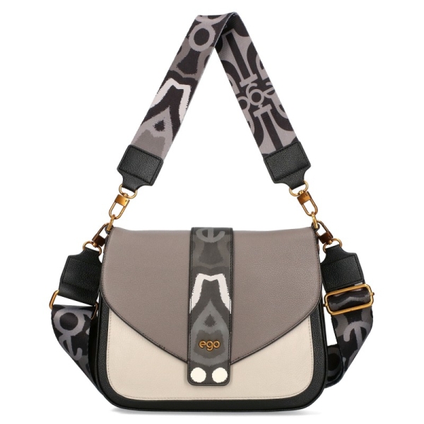 Сива чанта с два сменяеми капака и дълга дръжка- EGO Grey 11581