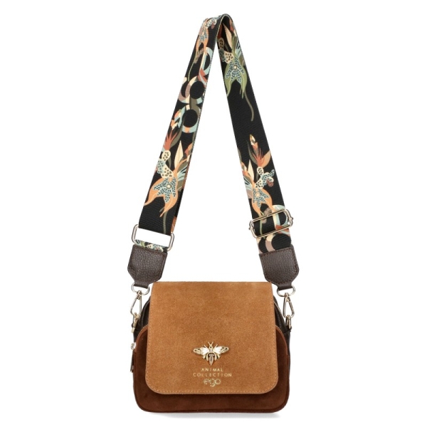 Чанта от естествена кожа с две отделения- EGO Camel 11583