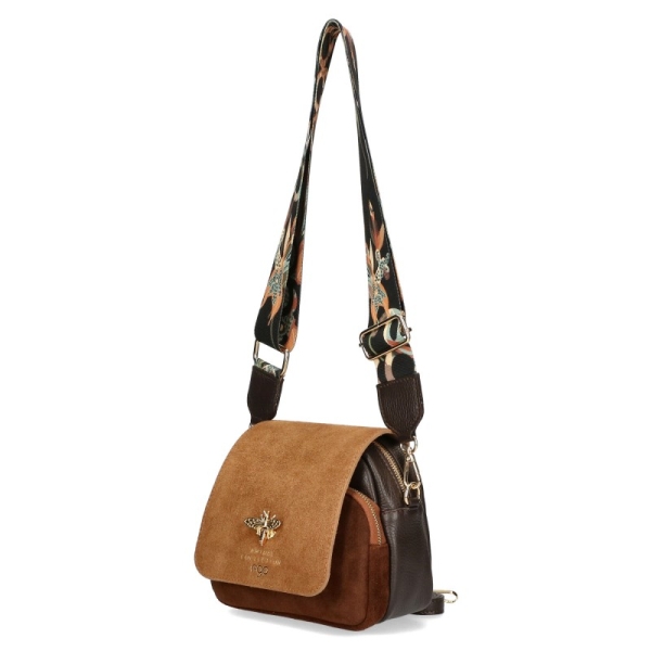 Чанта от естествена кожа с две отделения- EGO Camel 11583