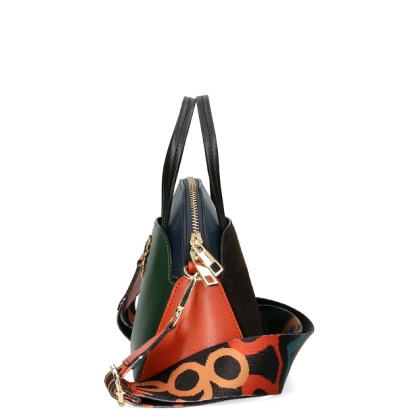 Чанта от естествена кожа с две лица- EGO Green 11588