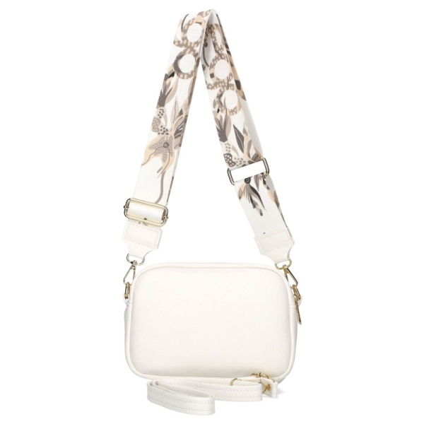 Бяла чанта за през рамо с две отделения- EGO White 11595