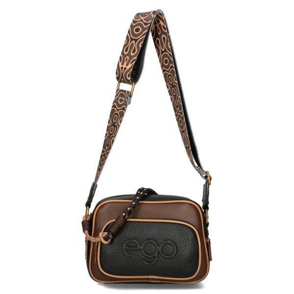 Кафява чанта с две отделения и дълга дръжка- EGO Brown 11604
