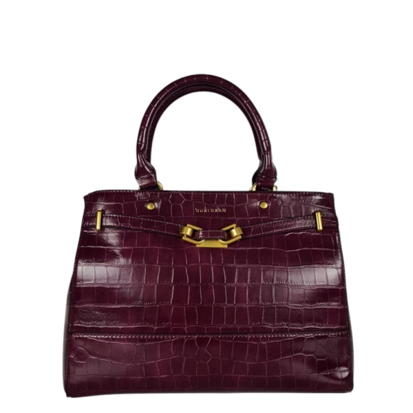 Твърда чанта във винен цвят- Duki&Daso 11626