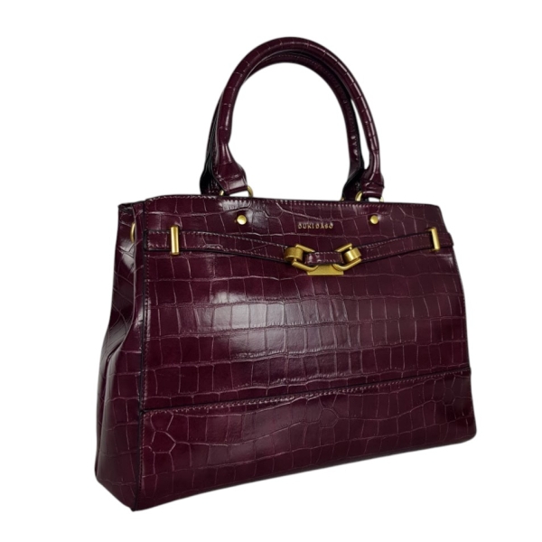 Твърда чанта във винен цвят- Duki&Daso 11626