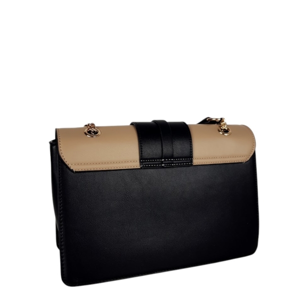 Дамска чанта с леопардов акцент и дълга дръжка- Duki&Daso 11632