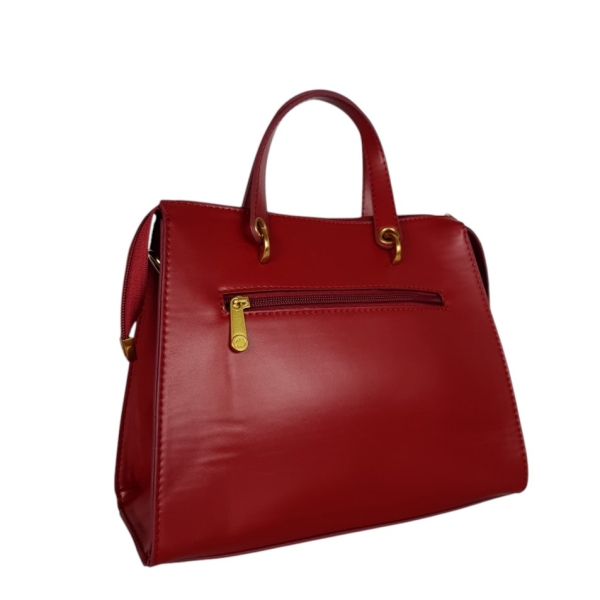 Червена дамска чанта с цветя- Duki&Daso 11638