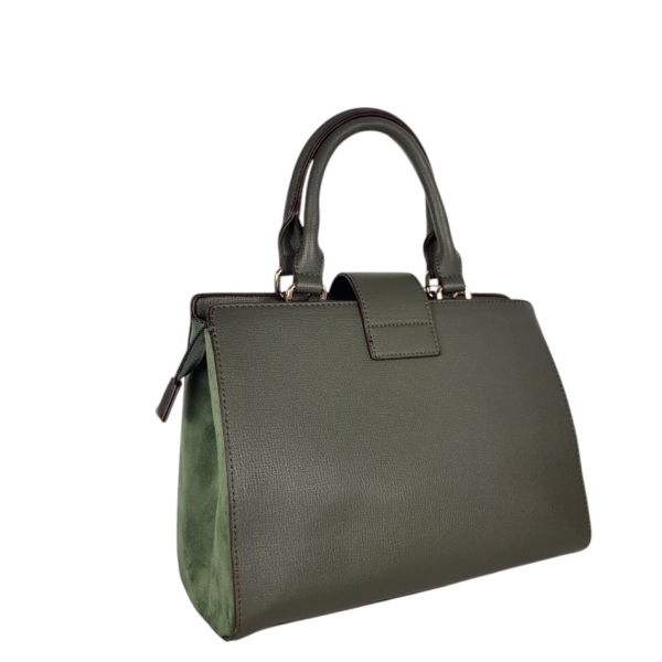 Зелена дамска чанта с две отделения- Duki&Daso 11643