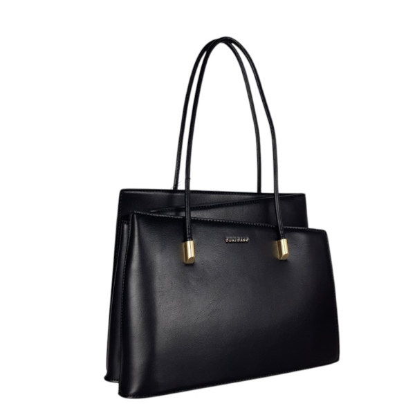 Стилна черна чанта с дълги дръжки- Duki&Daso 11646